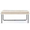 Nano 48" Upholstered Modern Double Layered Cushion Bedroom Bench - Maison Boucle - 3 of 4