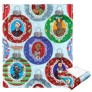 Marvel Guardians Of The Galaxy Holiday Special Galaxy Ornaments Silk Touch Throw Blanket 50x60 Inches - 1 of 3