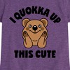 Girls' - Instant Message - I Quokka Up This Cute Fitted Short Sleeve Graphic T-Shirt - 2 of 4