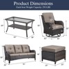 Buenhomino Wicker Outdoor Patio Furniture Set - 6 Piece Patio Conversation Set with Swivel Rocker Chairs, Rattan Sofa, Ottomans and Coffee Table - 4 of 4