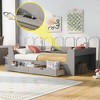 NicBex Twin Size Daybed with Shelves,2 Drawers and Built-In Charging Station for Bedroom,Living Room,Apartment,Gray - 2 of 4