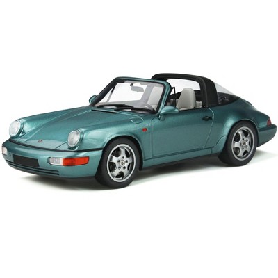 Porsche 911 (964) Carrera 4 Targa Turquoise Metallic Limited Edition to 999 pieces Worldwide 1/18 Model Car by GT Spirit