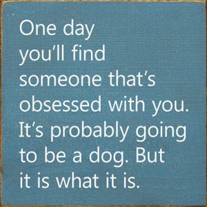 Slickblue 7x7 Rustic Wood Wall Sign – Dog Quote, Funny Pet Lover Decor For Shelf or Hanging Display, Color Options - 1 of 3