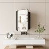 OUTSUPPLY Recessed Metal Modern Bathroom Storage with Mirror, Framed Medicine Cabinet with Adjustable Shelves - 3 of 4