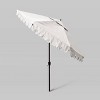 9' Sunbrella Scallop Base Market Patio Umbrella with Auto Lift - Bronze Pole - California Umbrella - 2 of 3