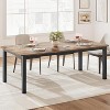 CuisinSmart Industrial Dining Table for 6-8 People, 78.7" Long Wooden Kitchen Table with Sturdy Metal Frame - 2 of 4