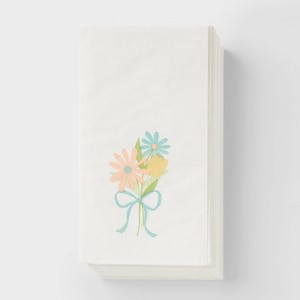 30ct Easter Floral Bouquet Guest Towel - Spritz™ - 1 of 3