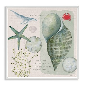 Stupell Industries Sea Shell Inspirational Collage, 24" x 24" - 1 of 4