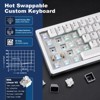 MaseiKar AL68 Wireless Mechanical Keyboard,60% Layout with Knob,QMK/VIA Software,Gasket Mounted,Hot Swappable,RGB Backlit,BT/2.4G/USB-C - 2 of 4