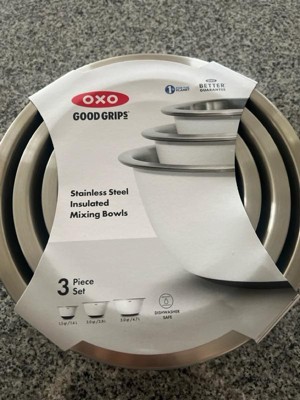  OXO Good Grips 3-Piece Stainless Steel Mixing Bowl Set