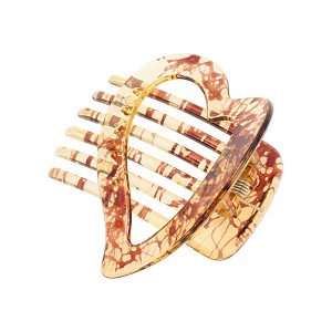Unique Bargains Elegant Heart-Shaped Hollow Hair Clips Hairdo Clip 1 Pc - 1 of 4
