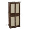 Okak Kitchen Pantry Cabinet, Tall Cabinet with 4 Adjustable Inner Shelves & 4 Doors, Versatile Cupboard for Living Room Dining Room - 4 of 4