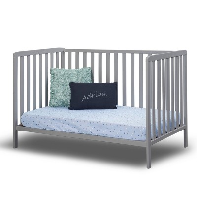 Adrian Gray 3-in-1 Convertible Crib with Beech Wood Slats