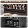 ZHUTA Mirror Shoe Cabinet with 2 Tier Drawers, Mirror Shoe Rack With 1 Drawer Storage, Mirror Shoe Organizer with 2 Layers In a Drawer - 4 of 4