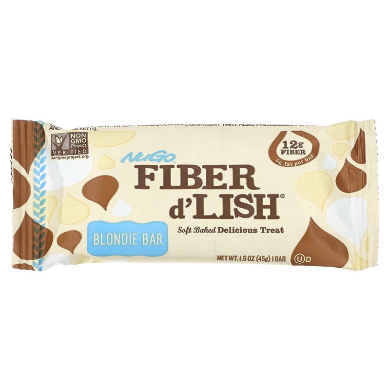 NuGo Nutrition Fiber d' Lish, Blondie Bar, 16 Bars, 1.6 oz (45 g) Each, 3 of 4