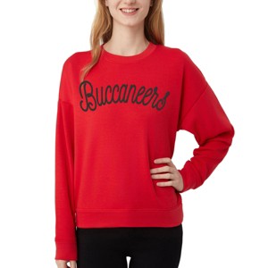 NFL Tampa Bay Buccaneers Women's Long Sleeve Crew Neck Fleece - 1 of 2
