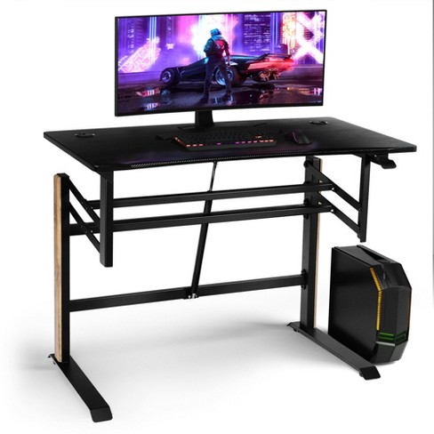 Costway 48'' K-shaped Gaming Desk Computer Table With Cup Holder