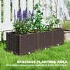 Plastic Raised Garden Bed, 4 x 1 x 1 ft Outdoor Flower Box with Drainage Holes for Vegetables, Herbs - 4 of 4