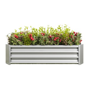Dolonm Metal Raised Garden Bed, Rectangle Raised Planterfor Flowers Plants, Vegetables Herb Veezyo - 1 of 4