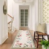 Botanical Machine Washable Stain Resistant Area Rug for Bebroom Soft Low Pile Floral Farmhouse Non Slip Foldable Rug for Bedroom Living Room Kitchen - 3 of 4