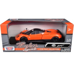 Pagani Zonda F Orange with Silver Wheels 1/24 Diecast Model Car by Motormax - 1 of 1