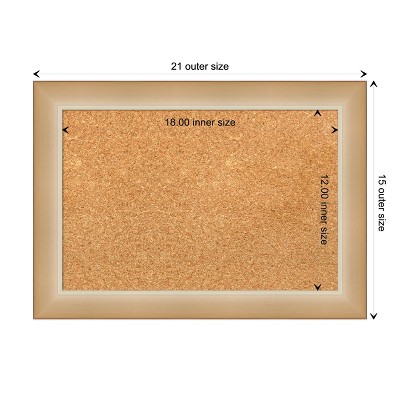 Eva Ombre Gold Framed Natural Corkboard, 25 x 19 Inch