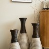 YONWAY  Floor PVC Decorated Vases Set of 3 for Gorgeous Home Decoration Large Classic Neat PVC Vase 19.6in/23.6in/27.5in Height - 4 of 4