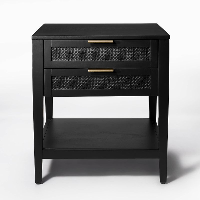 East Bluff 2 drawers Woven Accent Table Black - Threshold™ designed with Studio McGee, 4 of 13