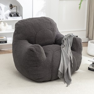KTMBDW Large Bean Bag Chair for Adults/Kids with Filling, Memory Foam Bean Bag Chairs with Filler, Soft Tufted Fabric, Bean Bag for Living Room - 1 of 4