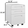 NicBex Mobile File Cabinet with Lock, Vertical Filing Cabinets with Drawers and Wheels,Office Cabinet for Home, Office - 3 of 4