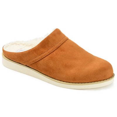 Journee Collection Womens Sabine Slip On Mules Almond Toe Slippers Tan 6.5
