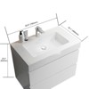 Vynxaria 29.9"L x 18.1"W Glossy White Solid Surface Drop-In Bathroom Sink with Overflow - 4 of 4