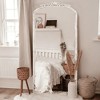 Lirago Arch Solid Wood Mirror Ornate Mirror Wall Mirror Retro Mirror with Carved Frame 67x28 Weathered White - 4 of 4