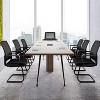 Tangkula Set of 2 Office Guest Chairs Reception Chairs Conference Room Chairs w/ Adjustable Lumbar Support & Sled Base - 4 of 4