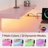 Bestier 58" Gaming Desk with LED Lights L Shaped Desk with Power Outlet & Monitor Stand Corner Computer Desk - 2 of 4