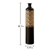 FONTOI Floor Vases Set of 3, 29"/25"/21" Decorative Vases with Glazed Metal for Living Room Foyer Corridor Entryway, Gold&Black, 5.91"*28.7"*5.91" - 3 of 4