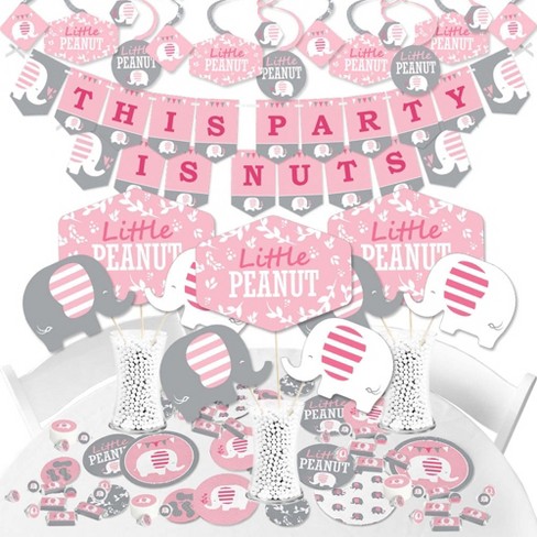 Set Mini decorazioni Compleanno Pink con scritta Happy birthday, conf. da  37pz - OFBA srl