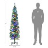 Aghana Digitals 6ft Slim Artificial Christmas Tree with 150 Multi-Color LED Lights, Pine Cones, - 3 of 4