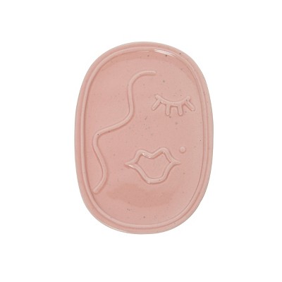 Totalee Gift Pink Face Catch All Ceramic Pink