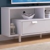 60" Modern TV Stand with Two Shelves and Two Drawers, Sturdy Support, Wire Cutouts and Holds Up to 100lbs for Living Room and Bedroom - 4 of 4