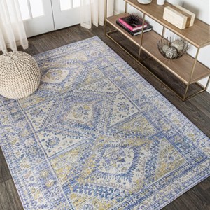 Darija Ornate Geometric Medallion Area Rug  - JONATHAN Y - 1 of 4
