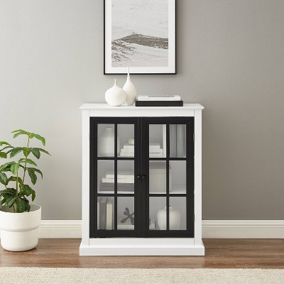 Cecily Black and White MDF Freestanding Office Storage Cabinet