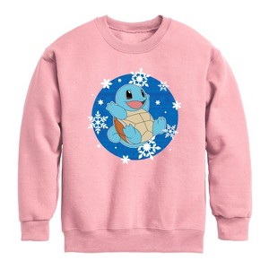 Boys' - Pokémon - Squirtle Snowflake Graphic Long Sleeve Fleece Sweatshirt - 1 of 4