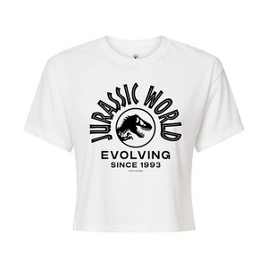 Women's - Jurassic Park - Jurassic World Cropped Graphic T-Shirt - 1 of 4