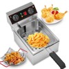 10.6QT/10L Electric Deep Fryer w/Basket & Lid, Stainless Steel Countertop Fryers, 3000W - 2 of 4