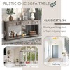 Console Tables, Narrow Sofa Table With 4 Drawers, Bottom Shelf, Solid Wood Frame And Legs Farmhouse Entryway Table Cabinet - 3 of 4