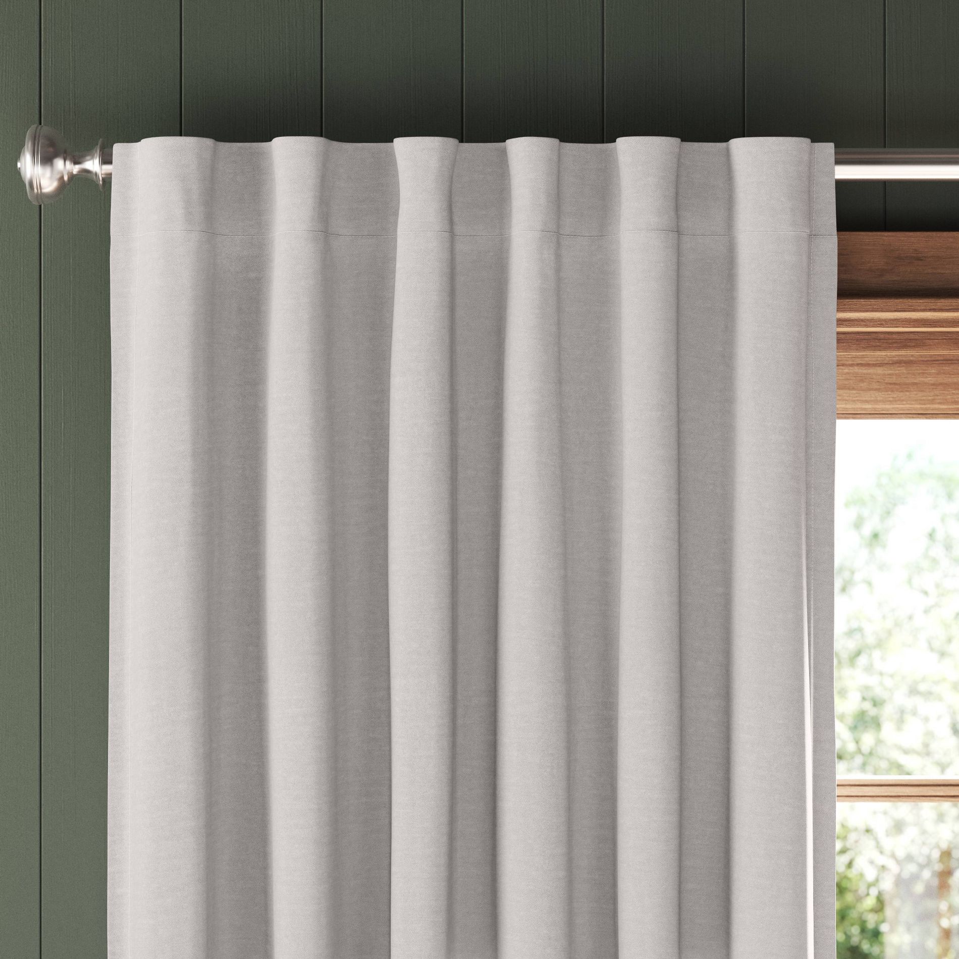 50"x84" Blackout Velvet Window Curtain Panel Silver - Threshold™: Solid, Lined, Indoor, OEKO-TEX Certified