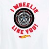 Women's - Hot Wheels - Valentine's I Wheelie Like You Short Sleeve Graphic T-Shirt - 2 of 4