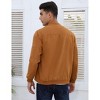 BLUEMING Mens Varsity Leather Jacket Vintage Lightweight Suede Bomber Softshell Flight Casual Jacket - 2 of 4