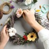 Unique Bargains Metal Wall Hanging Triangle Dream Catcher Rings Gold Tone 2 Pcs - 4 of 4